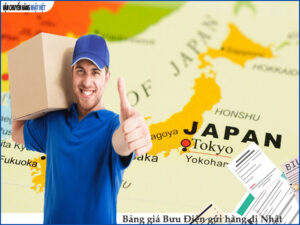 Bảng giá gửi hàng đi Nhật qua bưu điện
